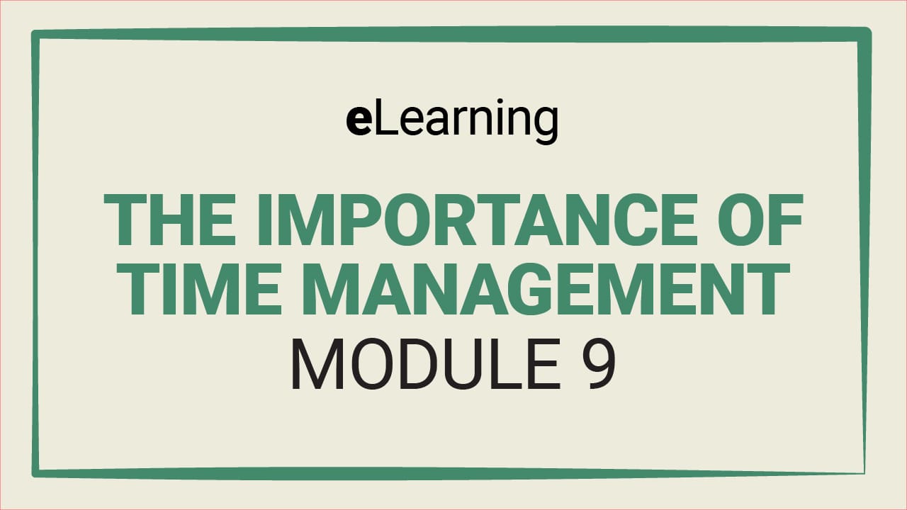 eLearning module on time management importance.